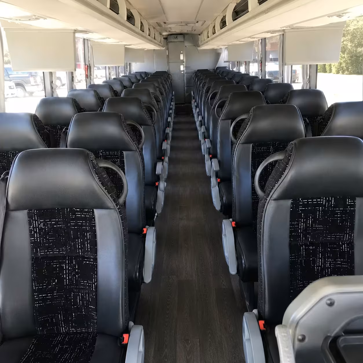 56 passenger charter bus interior